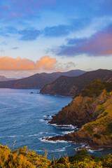 view of the sea and mountains
