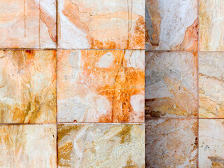 Decorative facing tiles, stylized marbled as textured background