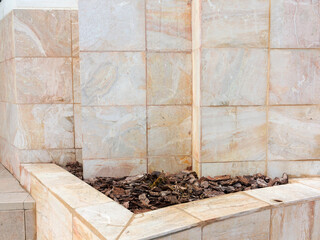 Decorative facing tiles, stylized marbled as textured background