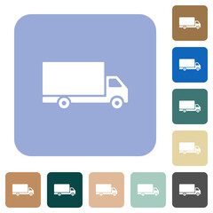 Fototapeta na wymiar Freight car rounded square flat icons