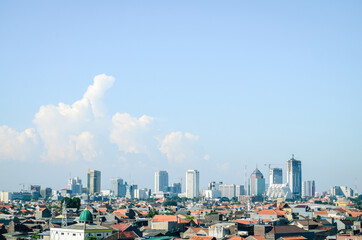 View of Surabaya Skyline, Surabaya City, Indonesia