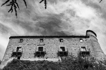 Carpinone, Molise, Isernia. The  medieval castle. 