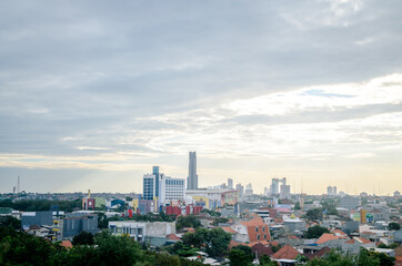 Fototapeta premium View of Surabaya Skyline, Surabaya City, Indonesia