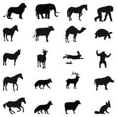 enormous animals silhouettes collection