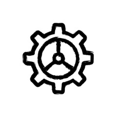 Obraz premium vector illustration hand drawn icon ofcog 3
