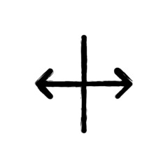 vector illustration hand drawn icon ofexpand horizontal 2