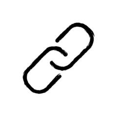 vector illustration hand drawn icon ofhyperlink 3