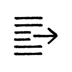 vector illustration hand drawn icon ofindent increase 1