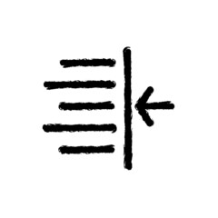 vector illustration hand drawn icon ofindent right