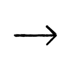 vector illustration hand drawn icon ofkeyboard arrow right