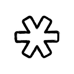 vector illustration hand drawn icon ofkeyboard asterisk 2