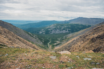 Naklejka premium Job's Gap in the mountains in the Urals