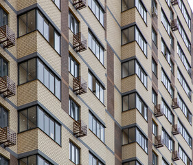 Facade of a modern apartment building
