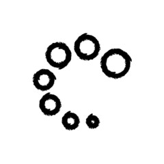 vector illustration hand drawn icon ofloading half