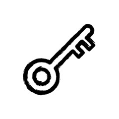 vector illustration hand drawn icon oflogin key 1