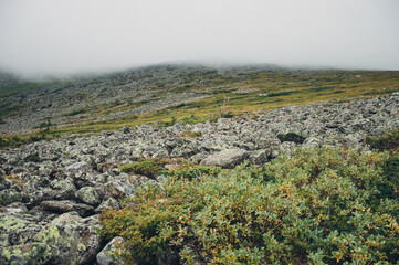 Mountain landscape Konzhakovskiy Kamen ural