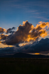 sunset in the mountains