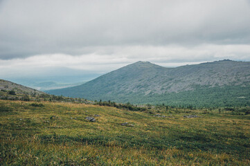 Mountain landscape Konzhakovskiy Kamen ural