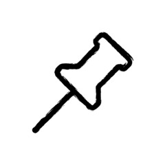 vector illustration hand drawn icon ofpin