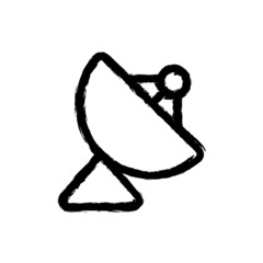 vector illustration hand drawn icon ofsatellite