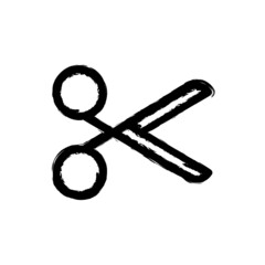 vector illustration hand drawn icon ofscissors 2