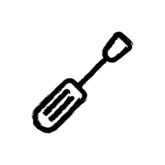 vector illustration hand drawn icon ofscrewdriver