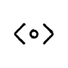 vector illustration hand drawn icon ofscroll horizontal