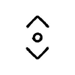 vector illustration hand drawn icon ofscroll vertical