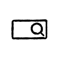 vector illustration hand drawn icon ofsearch bar