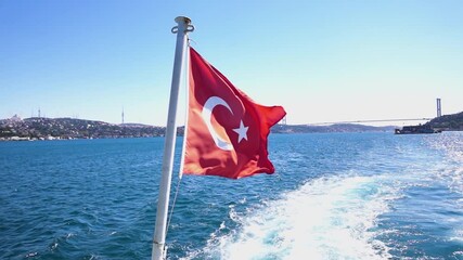Blue sky and turkish flag