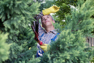 Man got tired of tidying up the garden