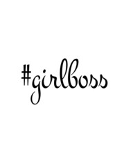 Girl boss sign with a hashtag