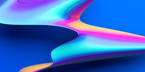 Abstract 3d render, colorful background design, modern illustration