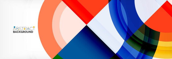 Obraz premium Round shapes, triangles and circles. Modern abstract background