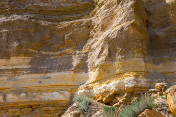 textured background of rock structure. Caucasus Mountains