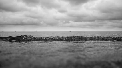 storm clouds over the river