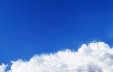 Naklejka na ściany i meble blue panorama sky with white clouds.