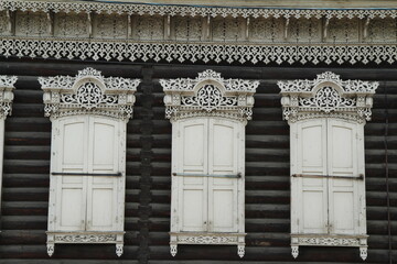 Obraz premium Traditional Siberian architecture