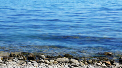 Beautiful scenery of the Black Sea coast near Novorossiysk, Russia