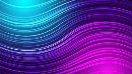 Abstract wave background. Dark pink blue gradient. Dynamic flow concept. AI or big data technology. Modern energy wallpaper. Vector design for poster and banner. Fluid futuristic brochure template