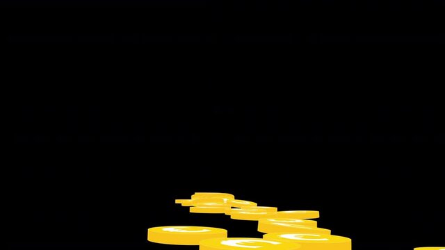 coins dropping on the floor alpha matte