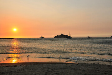 Fototapeta na wymiar seashore sunset, Cartagena