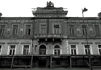 currently in ruins a historic city palace built in 1899 in an eclectic style at Warszawska Street in the city of Białystok in Podlasie in Poland