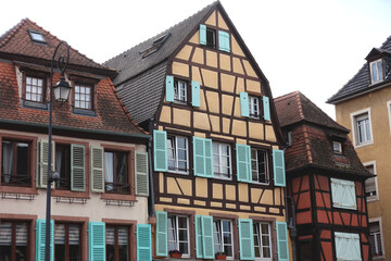 Façades de maisons à colombages à Colmar