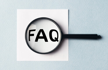 FAQ word text acronym inscription, frequently asked questions