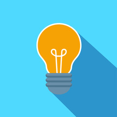 lamp icon isolated on blue background Vector illustration
