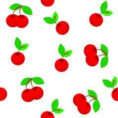 Cherry pattern on white background