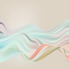 Colorful 3d flow shapes. Liquid wave modern background.