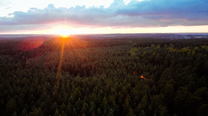 sunrise over the field