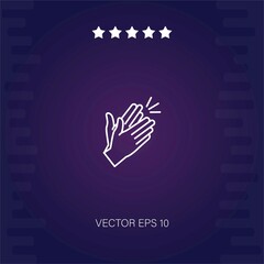 clapping vector icon modern illustrator